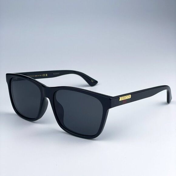 NEW GUCCI GG0746SA 001 Black Gray Anti-Reflective Square Unisex Sunglasses - Picture 9 of 15